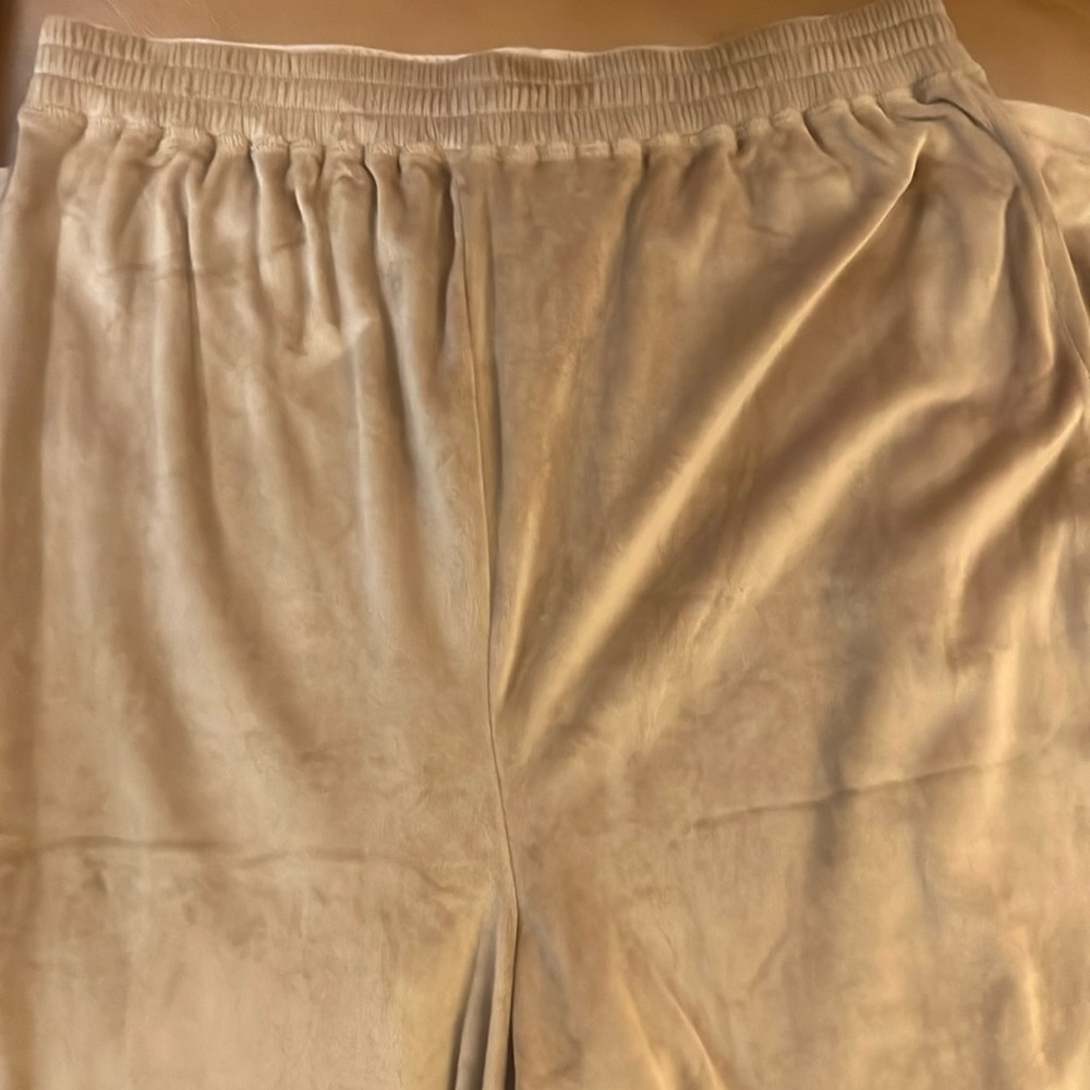 Skims Velour Wide-leg Track/Loungewear Pants in Sienna Brown Size Large - Picture 5 of 7